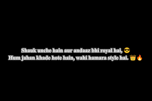 Royal Attitude Shayari 2 Line