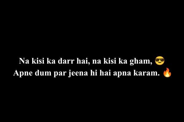 Best 2 Lines Badmashi Shayari Attitude in Hindi
